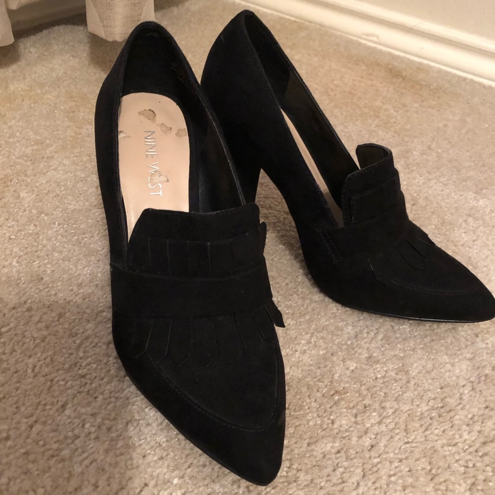 NINE WEST heeled suede loafers